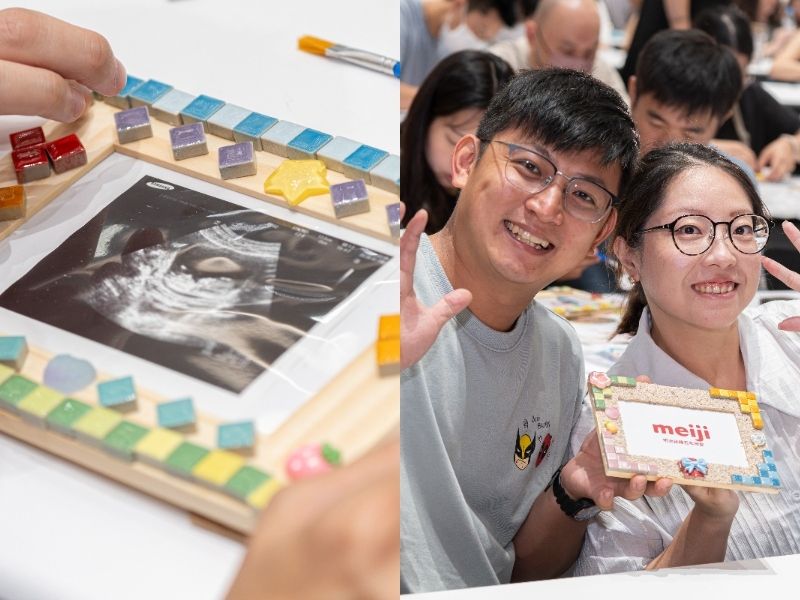 明治媽媽教室，把「營養知識」變成療癒時光！百位孕媽咪手作馬賽克相框，為寶寶留下第一份愛的回憶