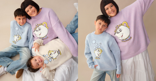 網紅大饅大力自創品牌mouggan 最新DISNEY「親子系列」茶壺太太VS阿奇、賽巴斯丁VS小比目魚 入手一大一小各一件！大人系列還能夫妻共穿！