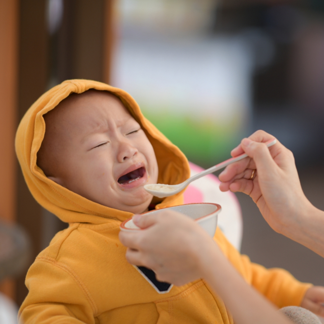 知名寶寶粥驚見2公分長魚刺，提醒家長餵食時務必小口分段，先用湯匙攪拌檢查