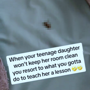 女兒房間滿是食物垃圾，媽媽在她床上放這個，女兒秒收拾乾淨，但網友氣罵「她以後會送妳去療養院」
