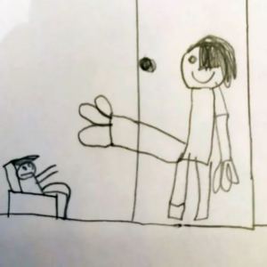 童畫藏心思！6歲兒子畫出家裡祕密：爸爸回家開心笑，媽媽卻表情哀怨！網友歪樓歸類限制級