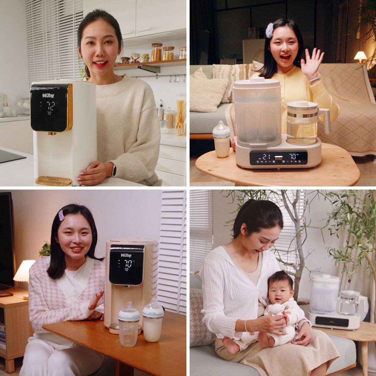 當了爸媽如何找回Me Time？Nuby多功能調乳消毒機、智能七段溫控調乳器，智能多工一應俱全，讓爸媽重回兩人世界的必備魔法！