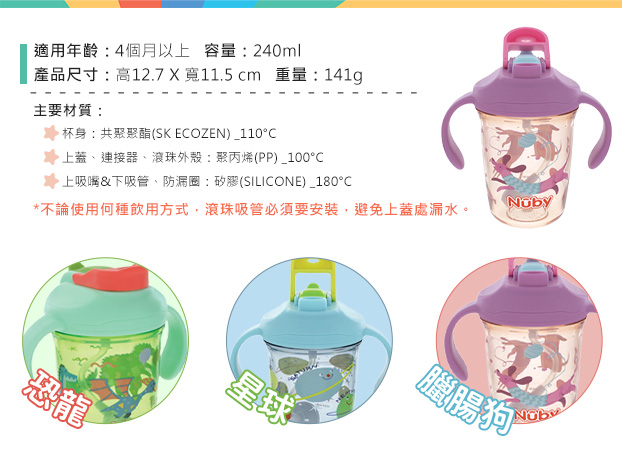 Nuby雙飲學習杯｜市售唯一 專為寶寶設計-2