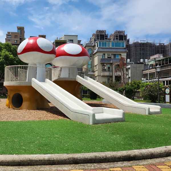 【特公盟專欄】竹北蘑菇城堡公園，主題性遊戲場超吸睛
