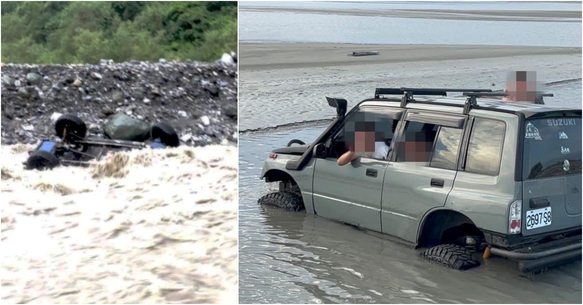 花蓮山區溪水暴漲，父親帶兩歲兒駕車冒險渡溪遭沖走，目前已尋獲父親遺體，男童仍失蹤