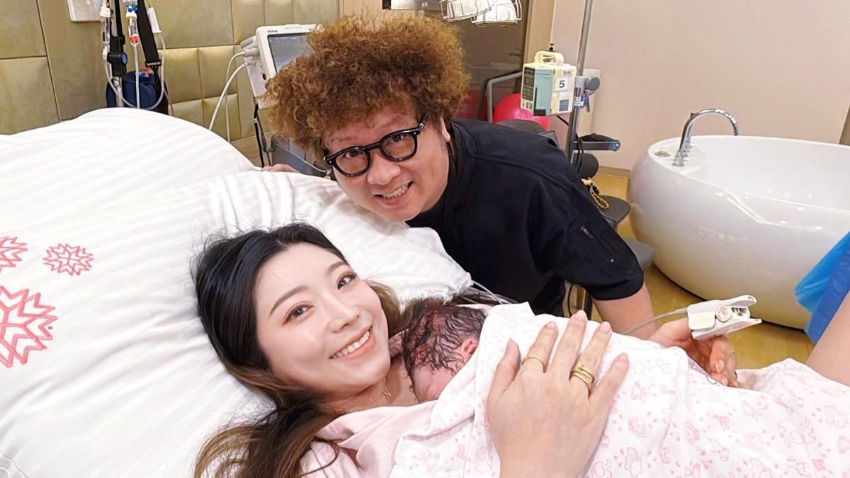 恭喜！納豆依依歷經36小時催生、嘔吐考驗，喜迎女兒「檸檬汁」，納豆落淚手抖剪臍帶