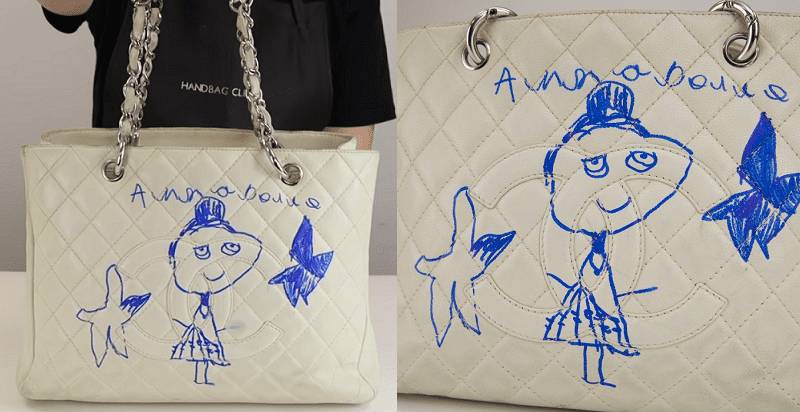 5歲女兒在絕版包上畫畫還簽名，母崩潰送洗網友惋惜：「這比名牌包還珍貴！」