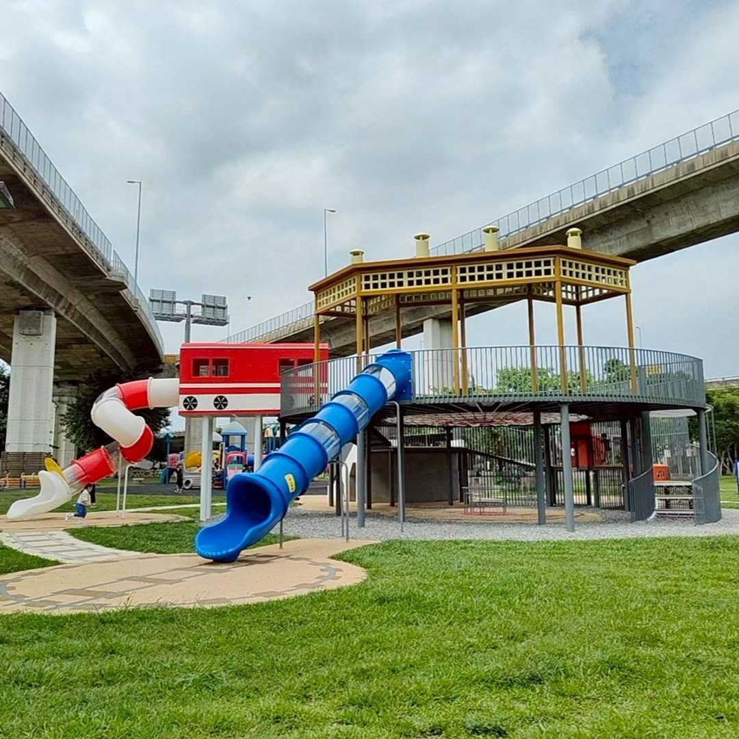 【特公盟專欄】彰化縣彰化市景觀公園，百年扇庫化身孩子的遊戲基地