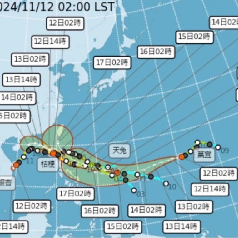 天兔颱風減弱成熱低氣壓 !  氣象署：下周關注中颱萬宜，會帶來連續大雨