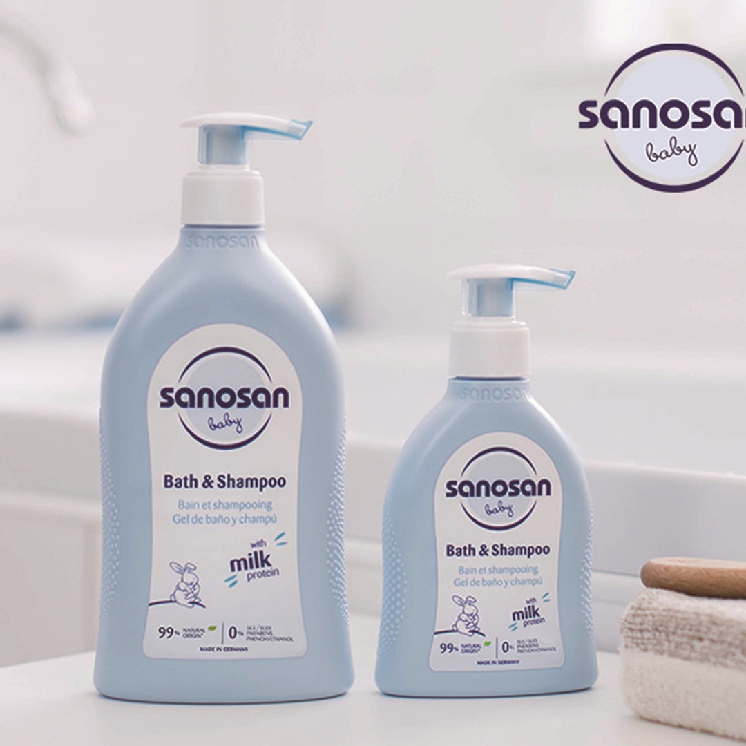 《德國珊諾sanosan》baby re:mind極潤洗髮沐浴露 天然成分高達99%！溫和洗淨肌膚保濕不乾澀