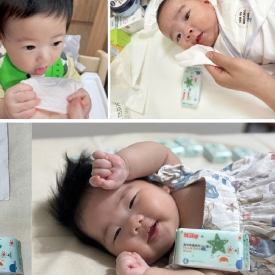 Nuby迷你濕巾好用嗎？百名媽媽實測：小紙巾HOLD住全場！