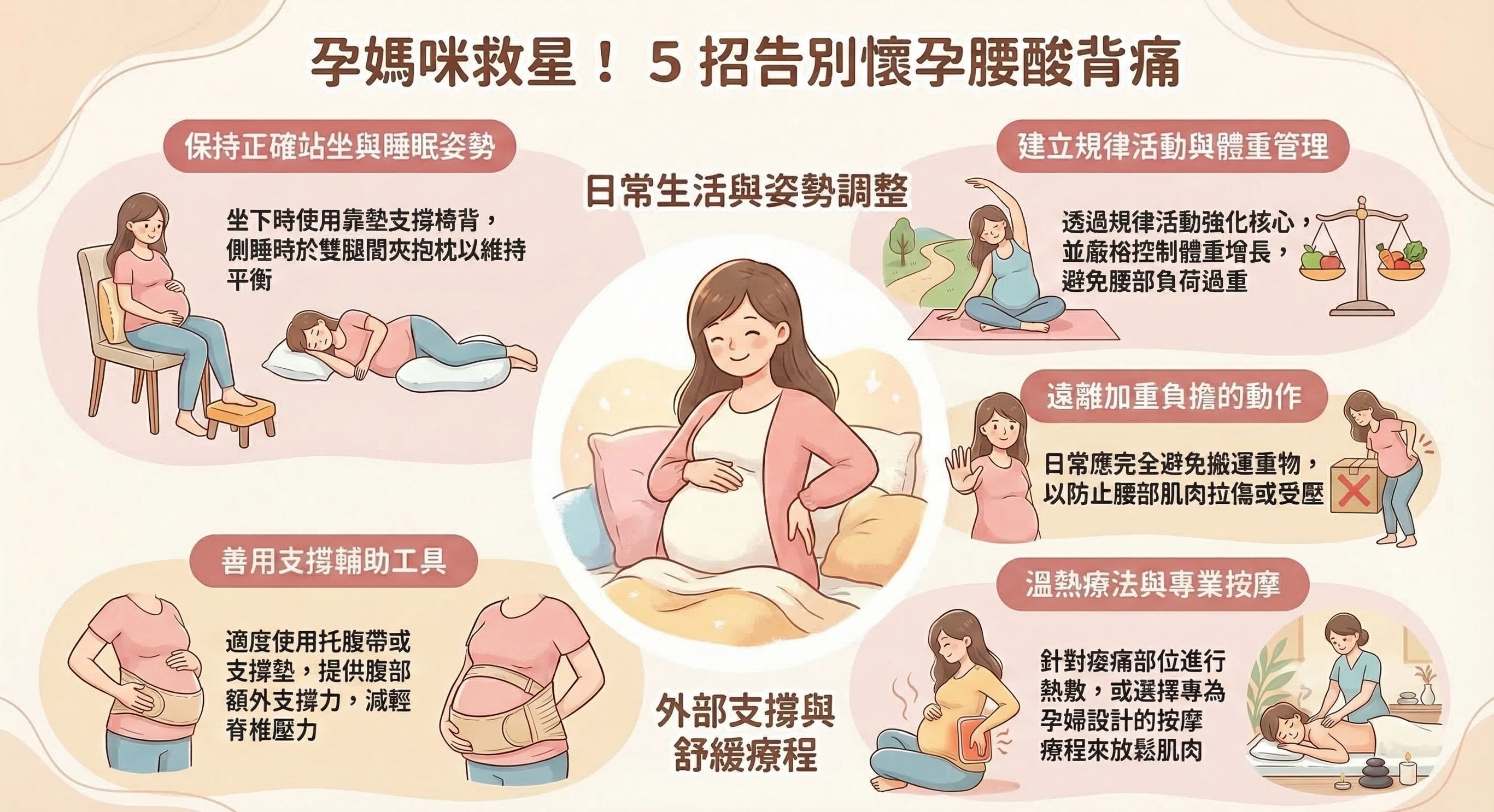 懷孕腰痛舒緩方法