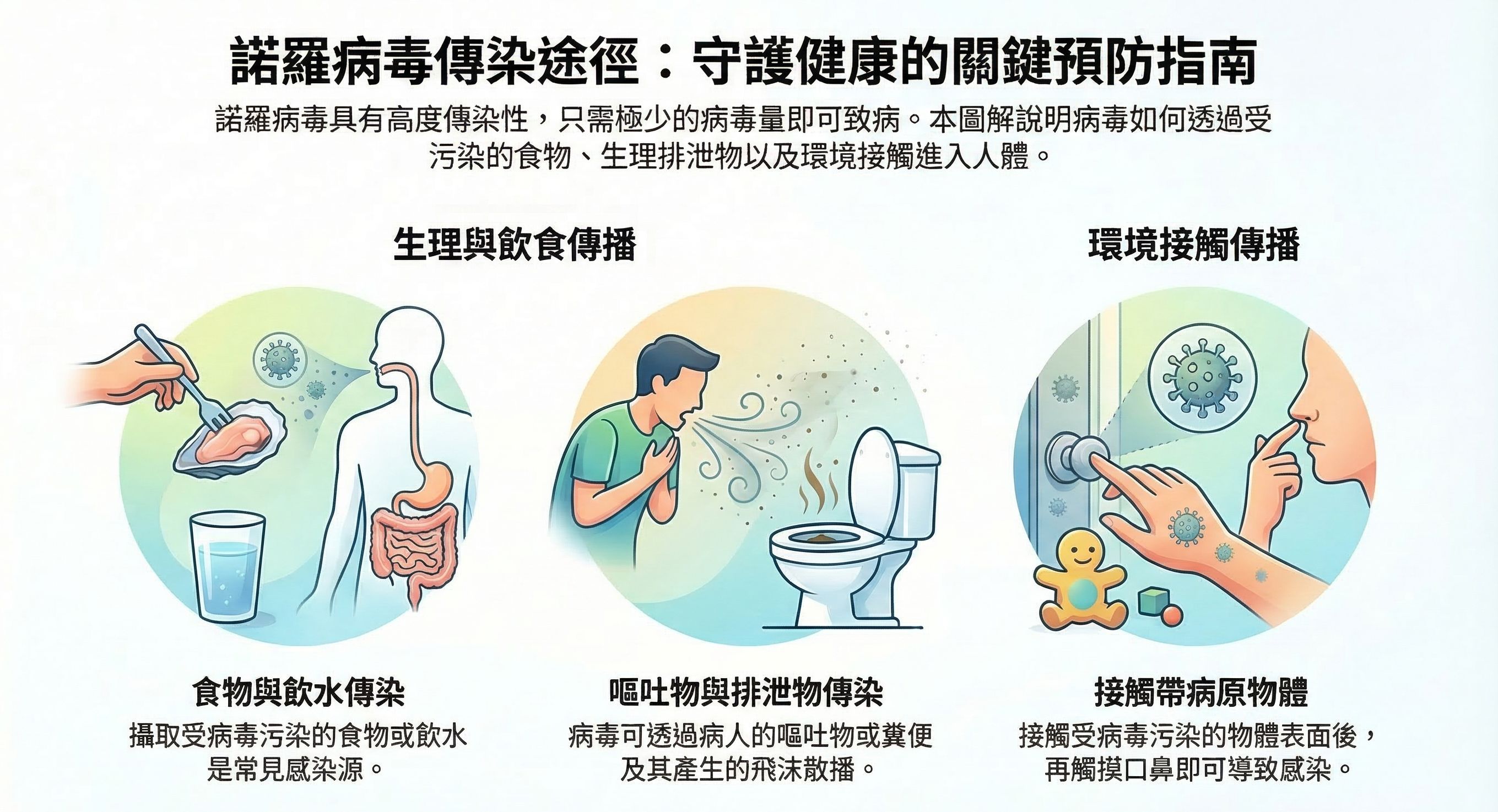 諾羅病毒傳染途徑