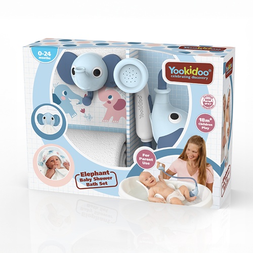 以色列Yookidoo│小象沐浴趣禮盒│親子選品│聖誕節好物