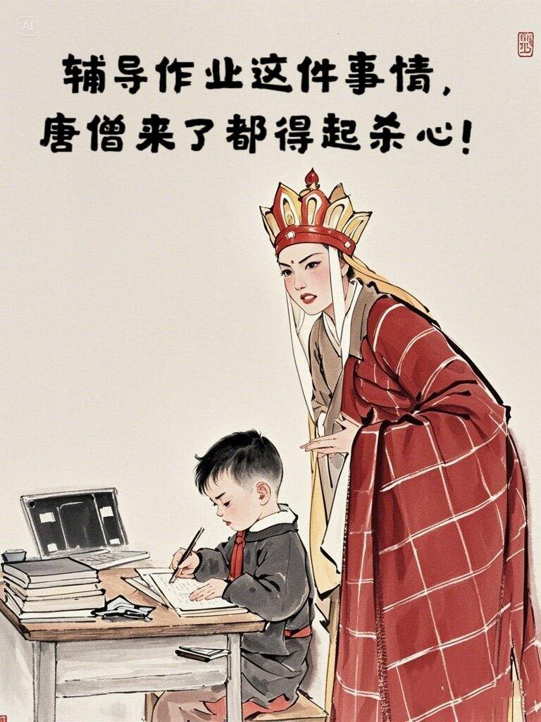 家長|父母|爸媽|孩子|寫作業|輔導作業|複習功課|育兒|親子|梗圖|爆笑|媽媽