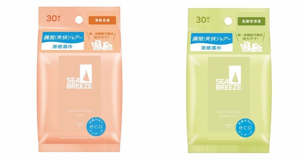 SEA BREEZE臉&身體兩用涼感濕巾