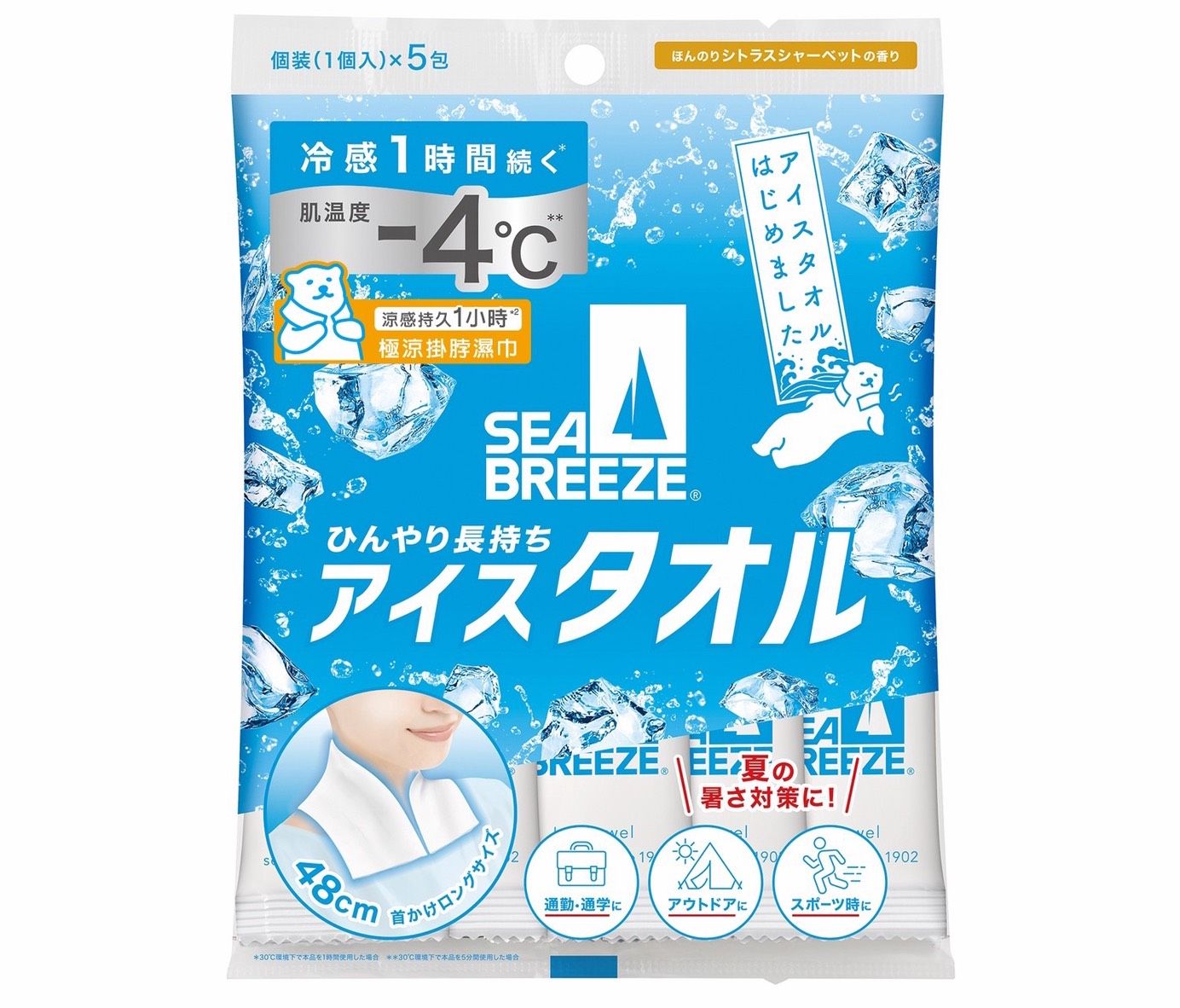 SEA BREEZE極涼掛脖濕巾