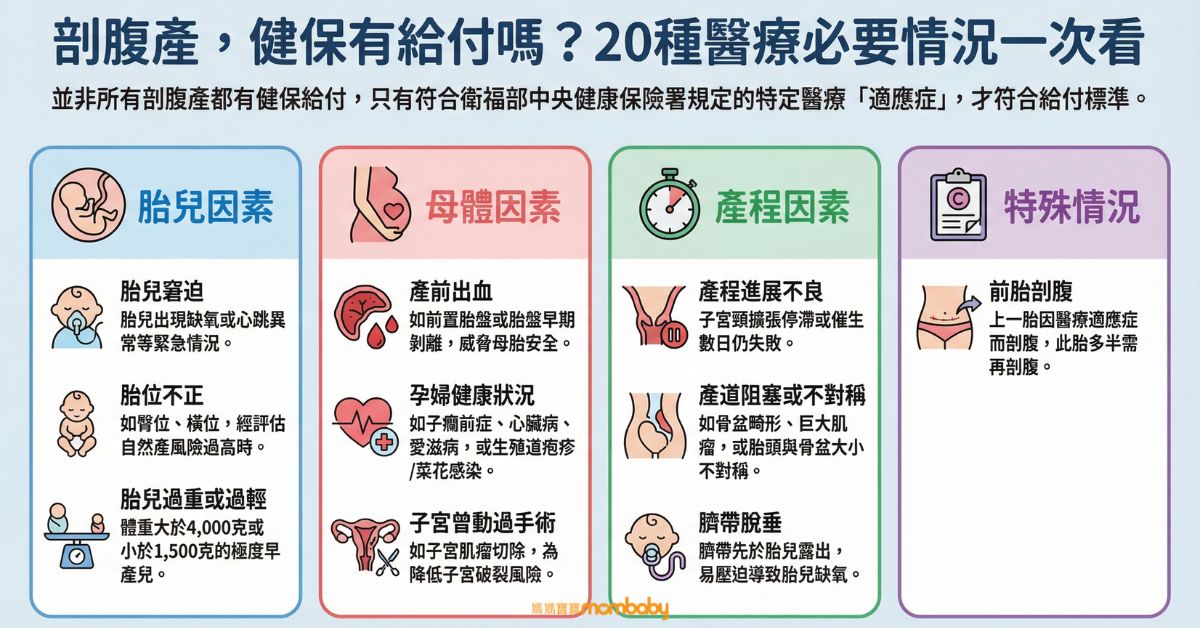 健保給付非自願剖腹產適應症