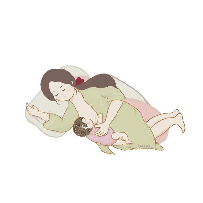 含乳姿勢│哺乳│側躺式