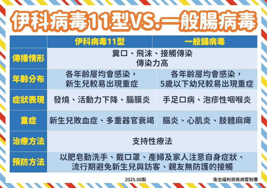 腸病毒|伊科病毒|伊科病毒11型|新生兒|感染|重症|兒科醫師|疾管署