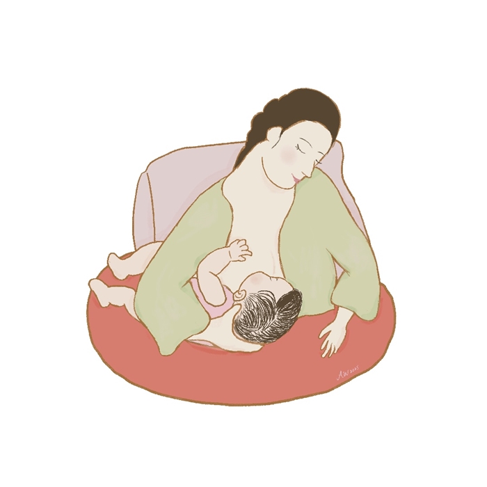含乳姿勢│哺乳│橄欖球式