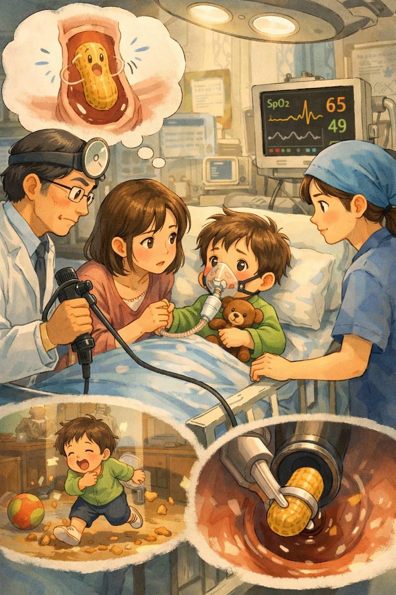 兒童急診|兒科急診|嗆到|氣管|卡住|X光|花生|噎到|意外|吳昌騰