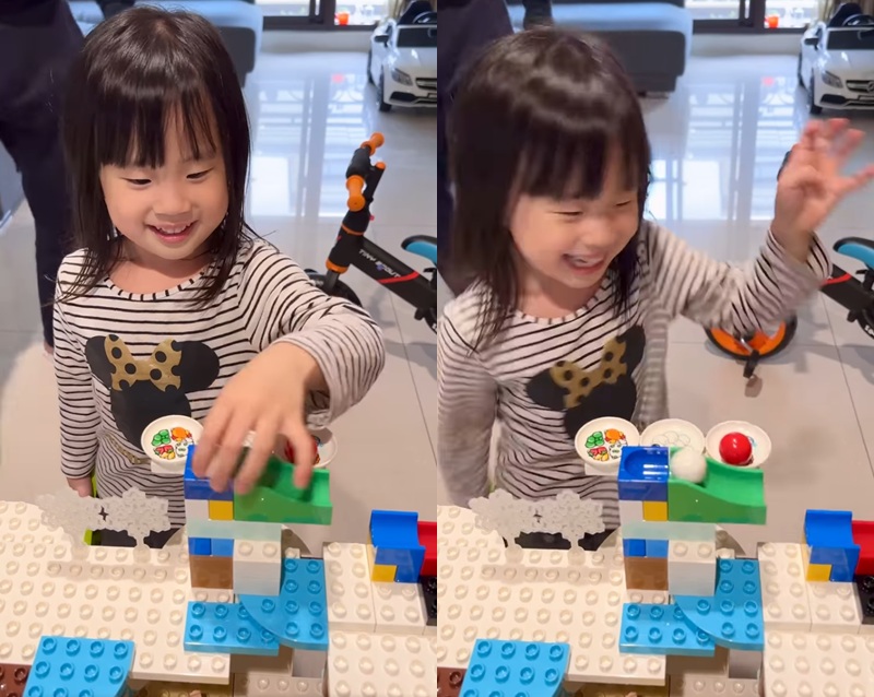 JR|紀言愷|女兒|名人|名人育兒|遊戲|下雨天|積木|闖關遊戲|親子時光