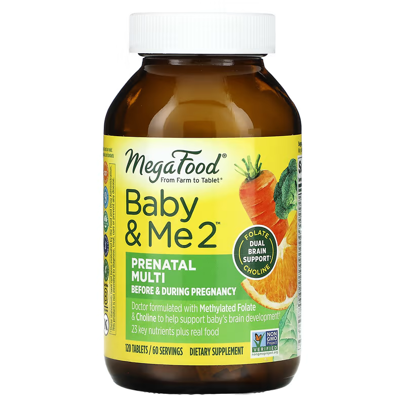 iherb｜孕期營養品推薦｜MegaFood, Baby & Me 2  母嬰營養片