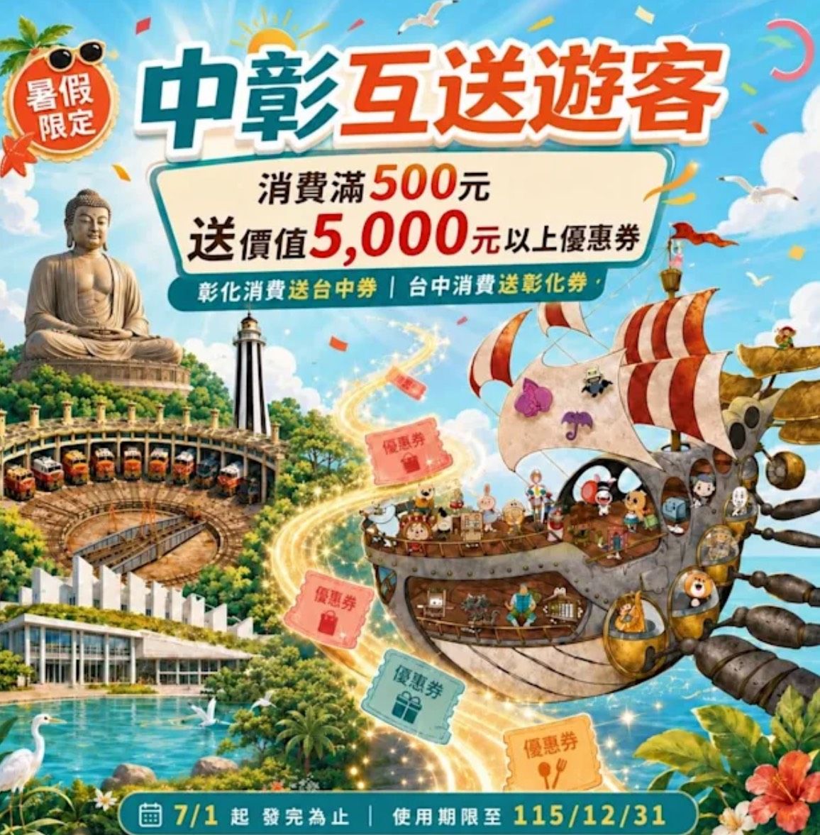 台中彰化旅遊優惠卷 | 親子旅遊