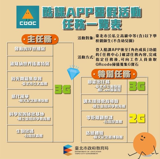 酷課APP暑期任務活動