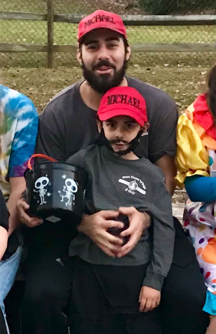 萬聖節|男童|國外|扮裝|cosplay|爸爸|感人